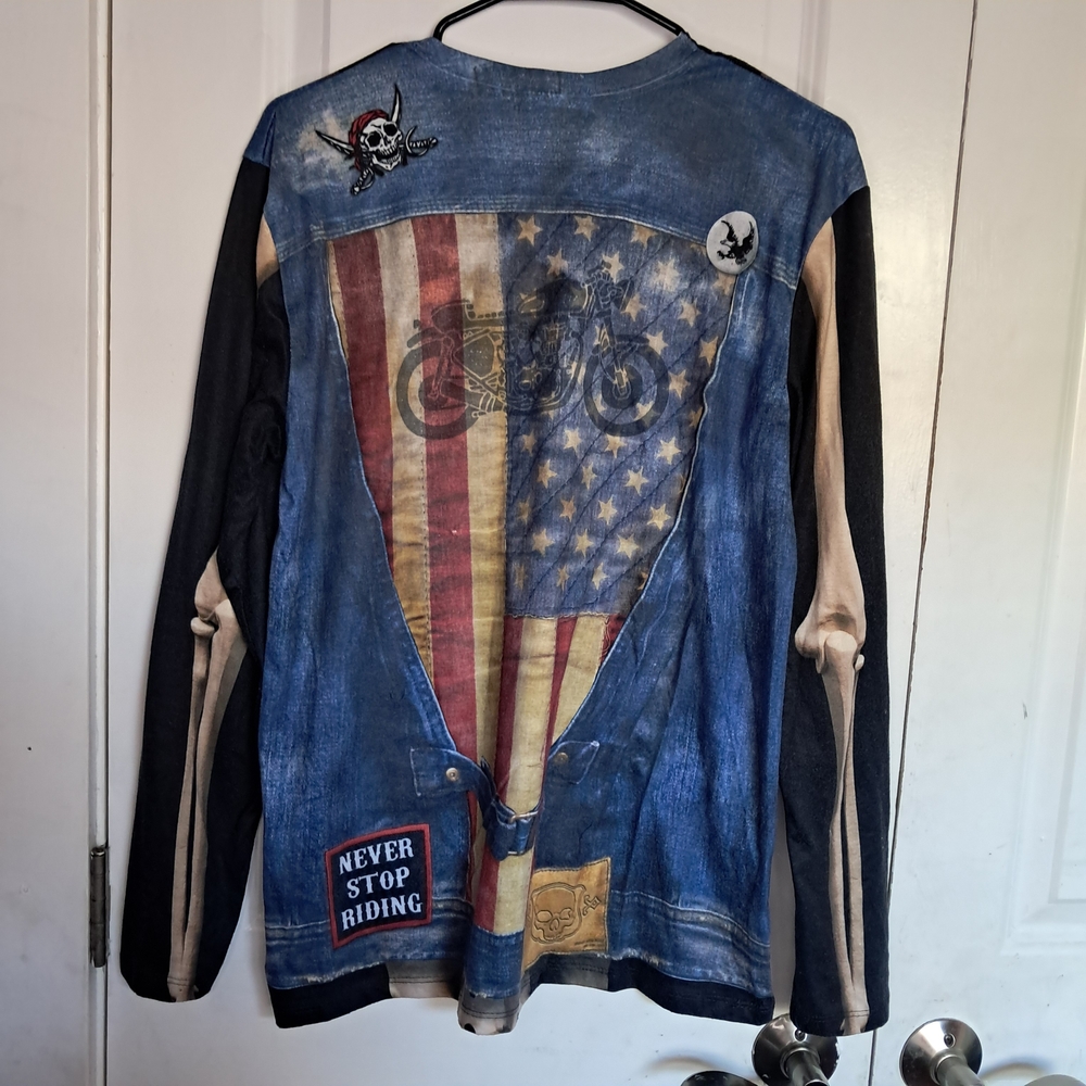 Faux Real. Skeleton Ride Hard Shirt. - Picture 6 of 8